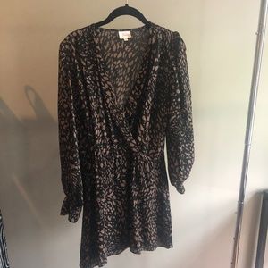 Parker Animal Print Silk Wrap Dress